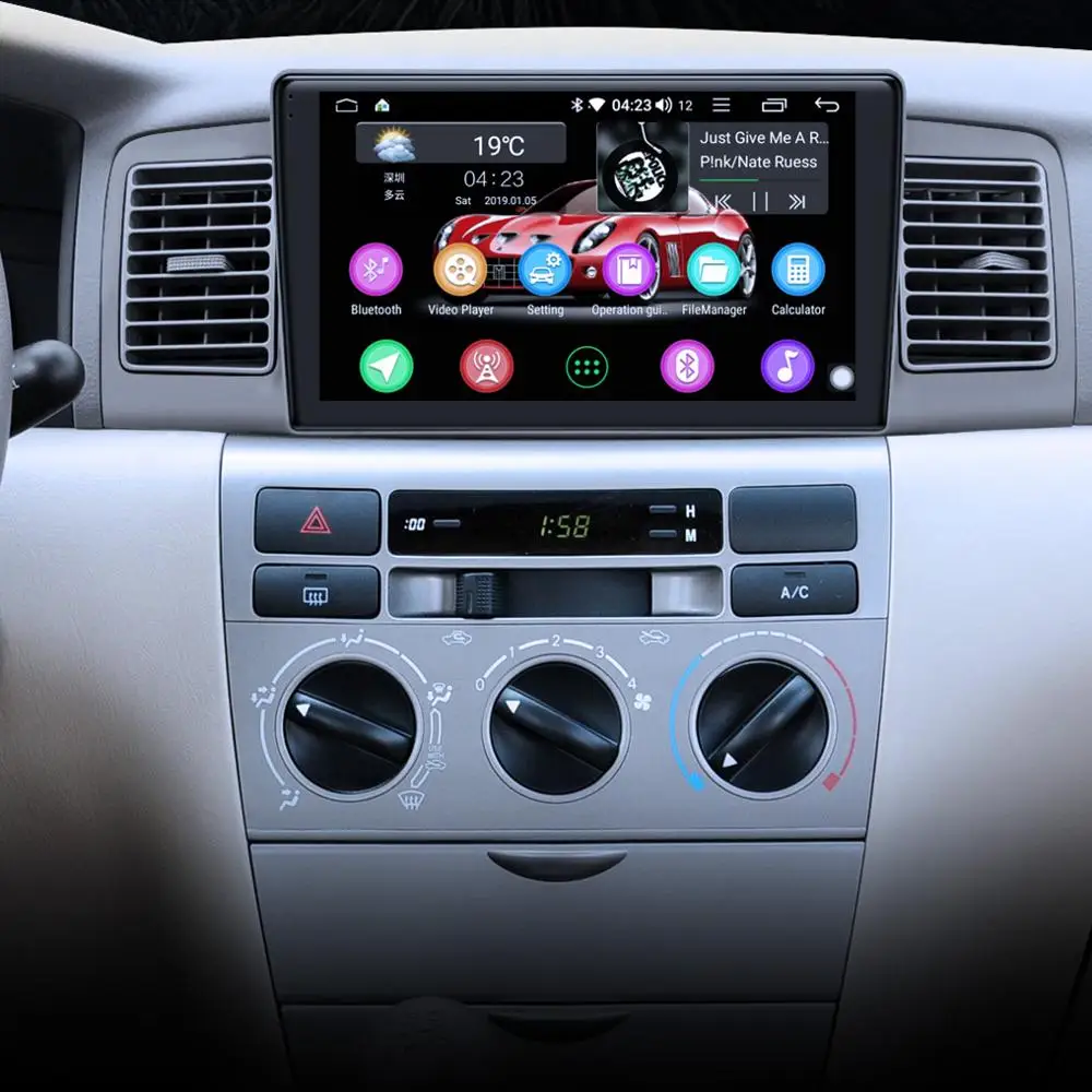 Top DSP Carplay 9" Android 8.1 Car Multimedia Radio for Toyota Corolla EX/E120 2003-2011 GPS SPDIF Subwoofer Stereo WiFi 4G SIM DAB 1