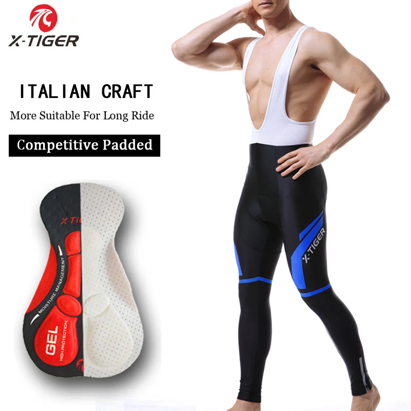 thumbnail image 1 of X-tiger-pantalones de ciclismo con almohadilla de Gel 5D para primavera y verano, mallas para ciclismo de montaña, pantalones con pechera para ciclismo de descenso, 1 of 5