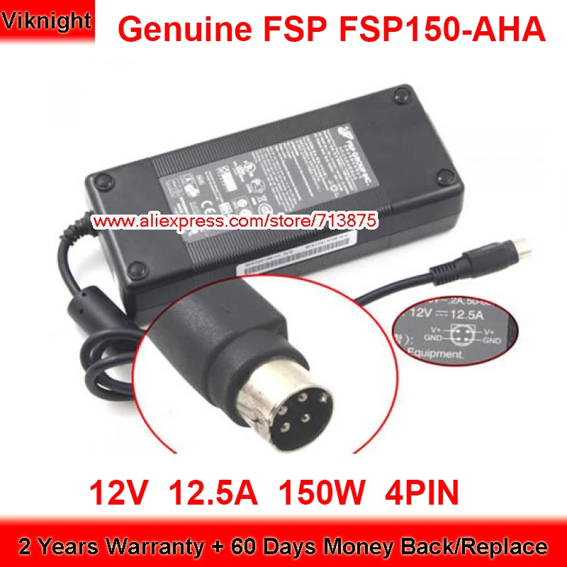Authentic FSP FSP150-AHAN1 4-Pin Switching Power Adapter 9NA1350204 LaCie 714111 12V 12.5A