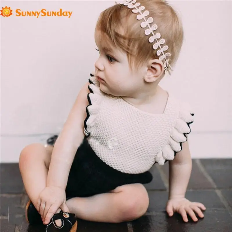 Fashion Sale Baby Girl Summer Clothes Newborn Sleeveless Solid Knit