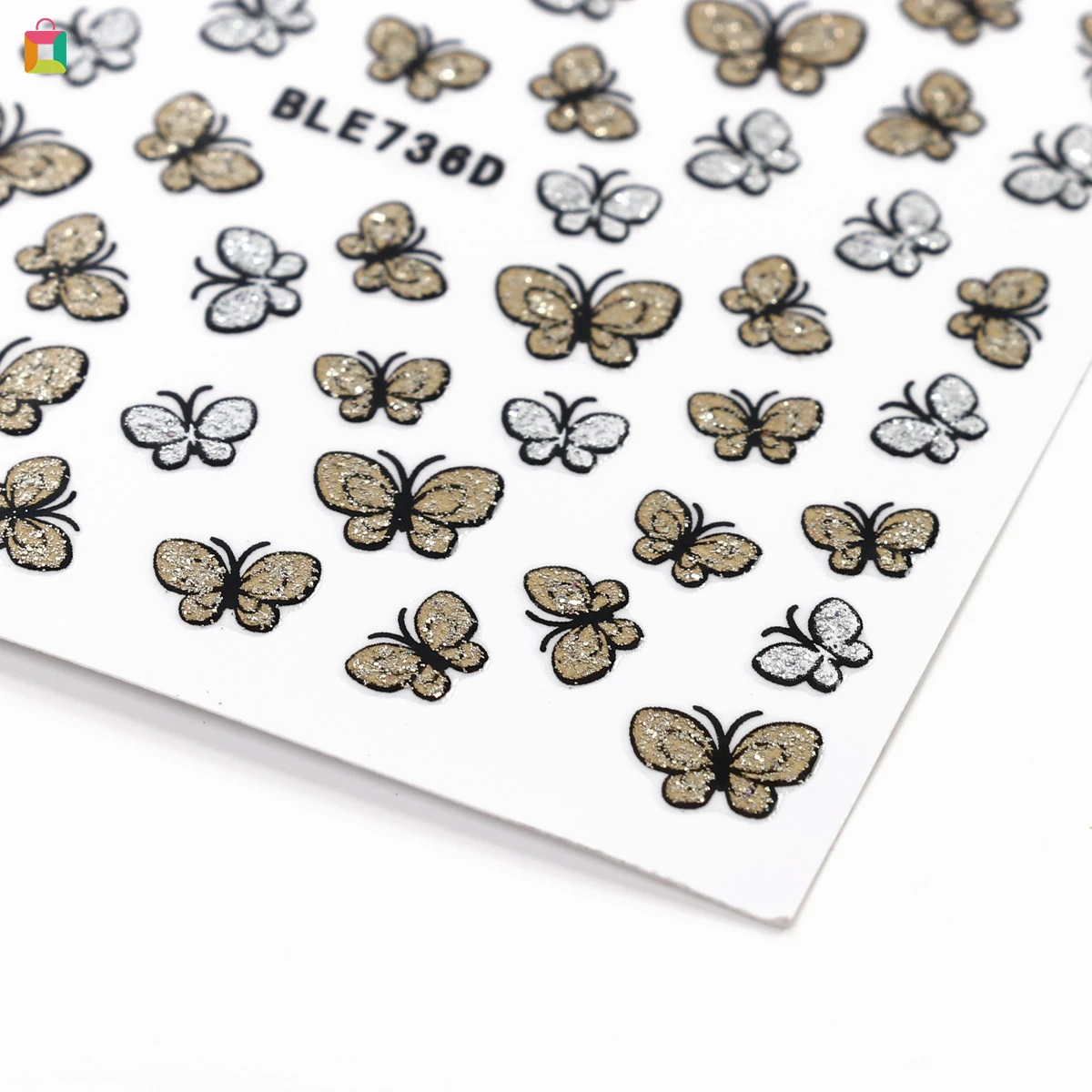 

Glittering Butterfly Nail Decoration Sticker Water Sticker Dream Chaser Pattern Transfer Sticker Nail Art BBB2