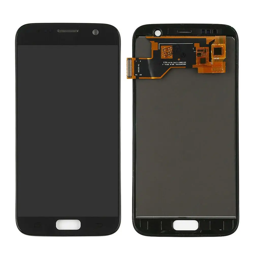 Для samsung Galaxy S7 G930F G930FD G930L G930K G930S ЖК-дисплей Дисплей кодирующий преобразователь сенсорного экрана в сборе - Цвет: Black