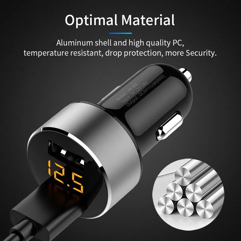 3.6A автомобильное зарядное устройство для samsung S9 Dual USB быстрое зарядное устройство прикуриватель автомобильное зарядное устройство 18 Вт для iPhone Xiaomi зарядное устройство для мобильного телефона s