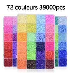 Assorted 72 - Color Hama Beads Set for Kids' Educational DIY Crafting (72 colors)