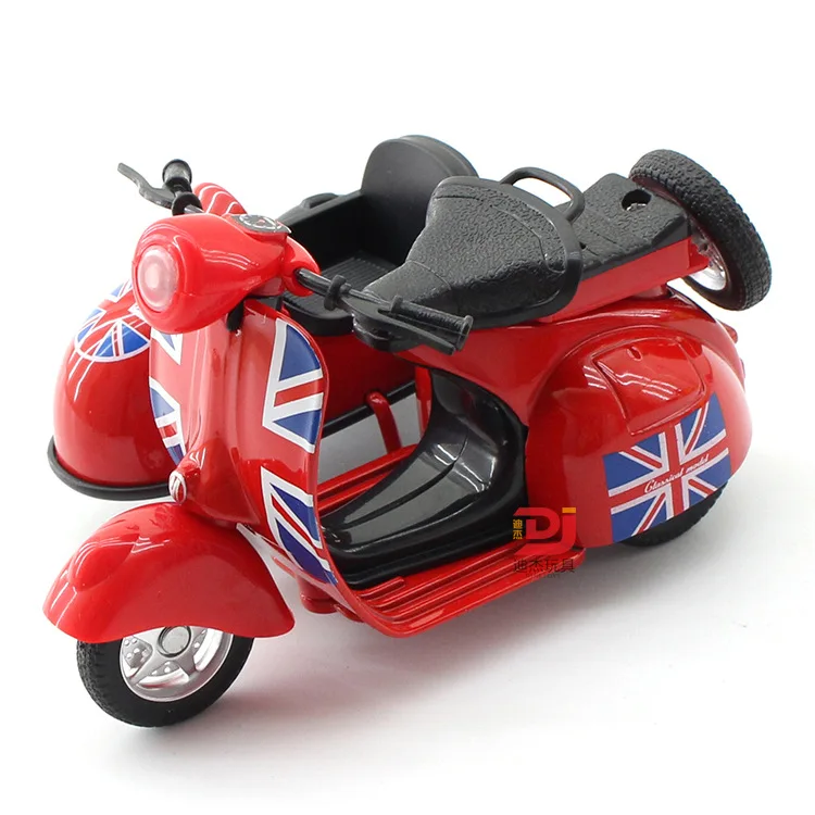 

Mingyuan Model Retro Three-Wheeled Small Sheep Alloy Motorcycle Children Warrior Toy Car Decoration Model