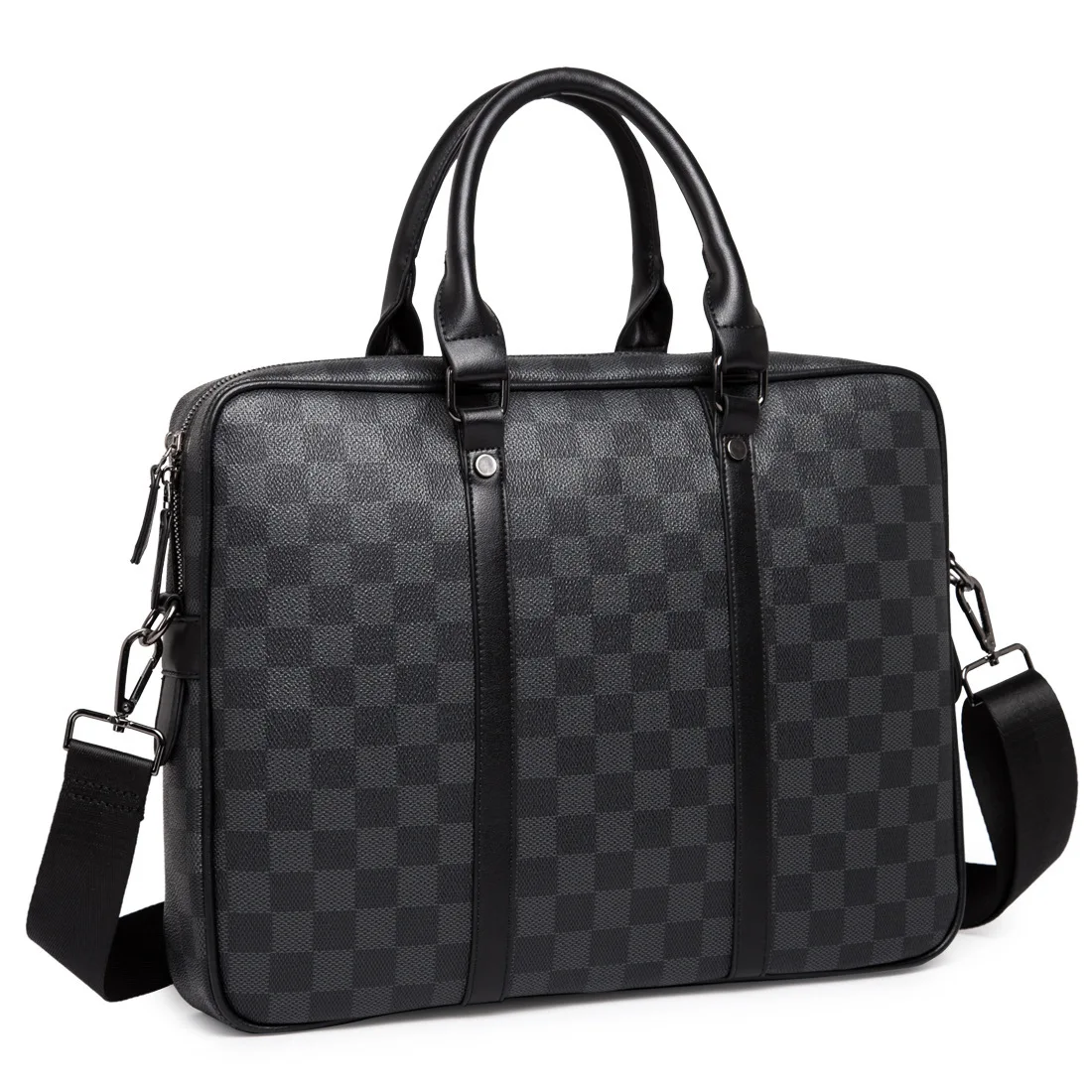 

One-Shoulder Men's Bag 2019 New Style Fashion PU Leather Business Briefcase MEN'S Handbag Cross Border Supply of Goods Satchel B
