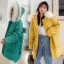 

2019 Winter Cotton Dress Women's Korean-style Mid-length Students Fashion Warm down Feather Cotton-padded Clothes Thick Large Fu