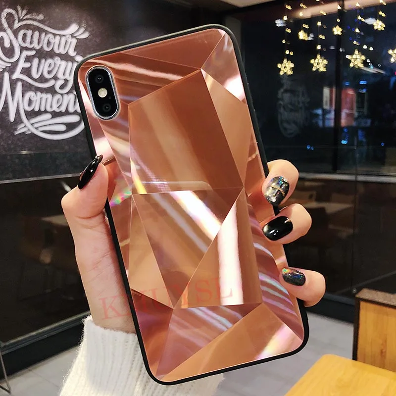 3D Алмазный чехол для телефона iphone 11 Pro Max роскошный блестящее Зеркало чехол для iphone 7 6 6S 8 Plus X XR XS Max чехлы