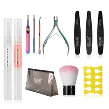 Набор инструментов для нейл-арта акриловый Маникюрный Инструмент мертвой кожи вилочные ножницы пилочка для ногтей щетка для удаления пыли инструмент для обрезки ногтей набор для наращивания ногтей