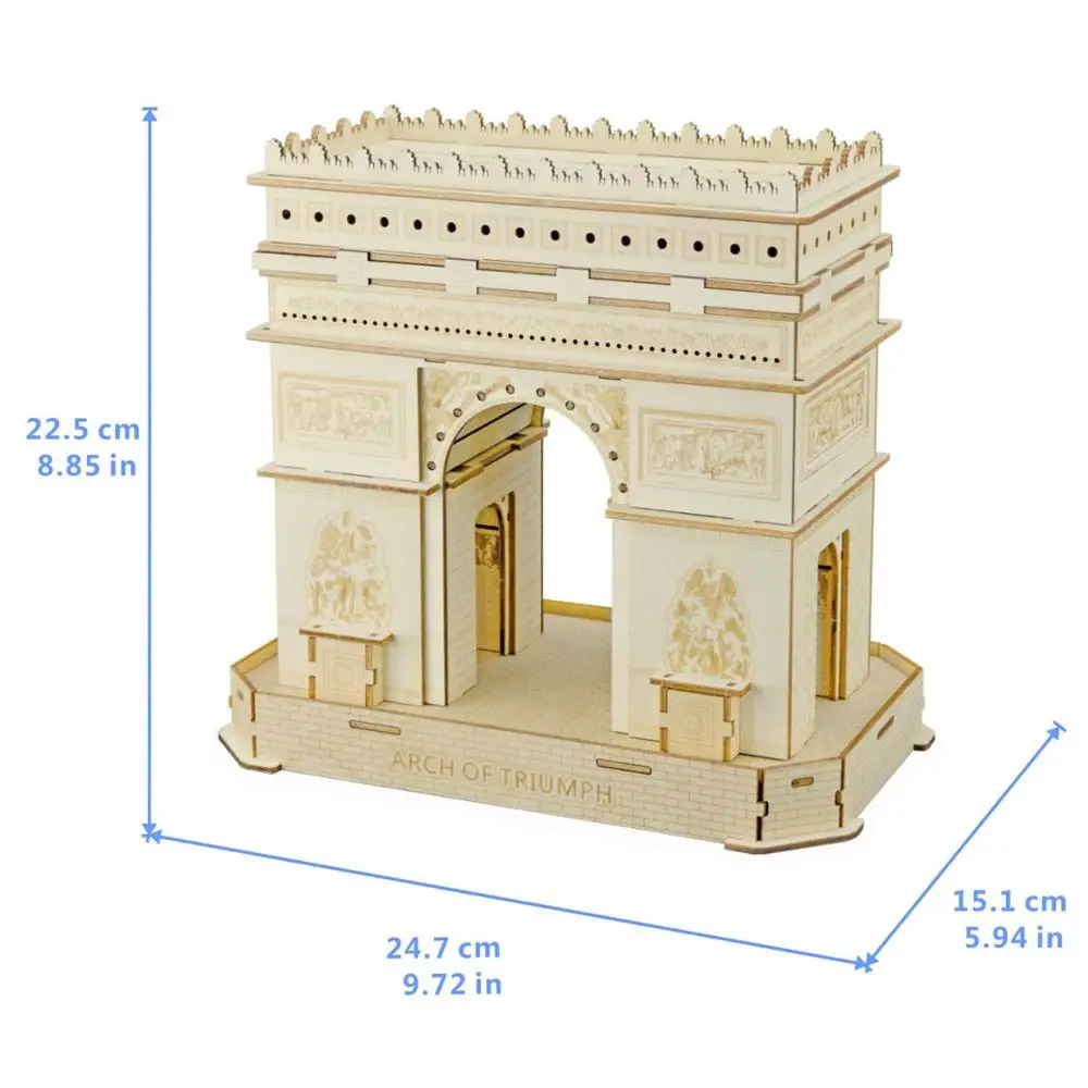 Arch Of Triump DIY 3D деревянная головоломка, набор для сборки деревянных изделий, деревянные игрушки для рождественского подарка 3166