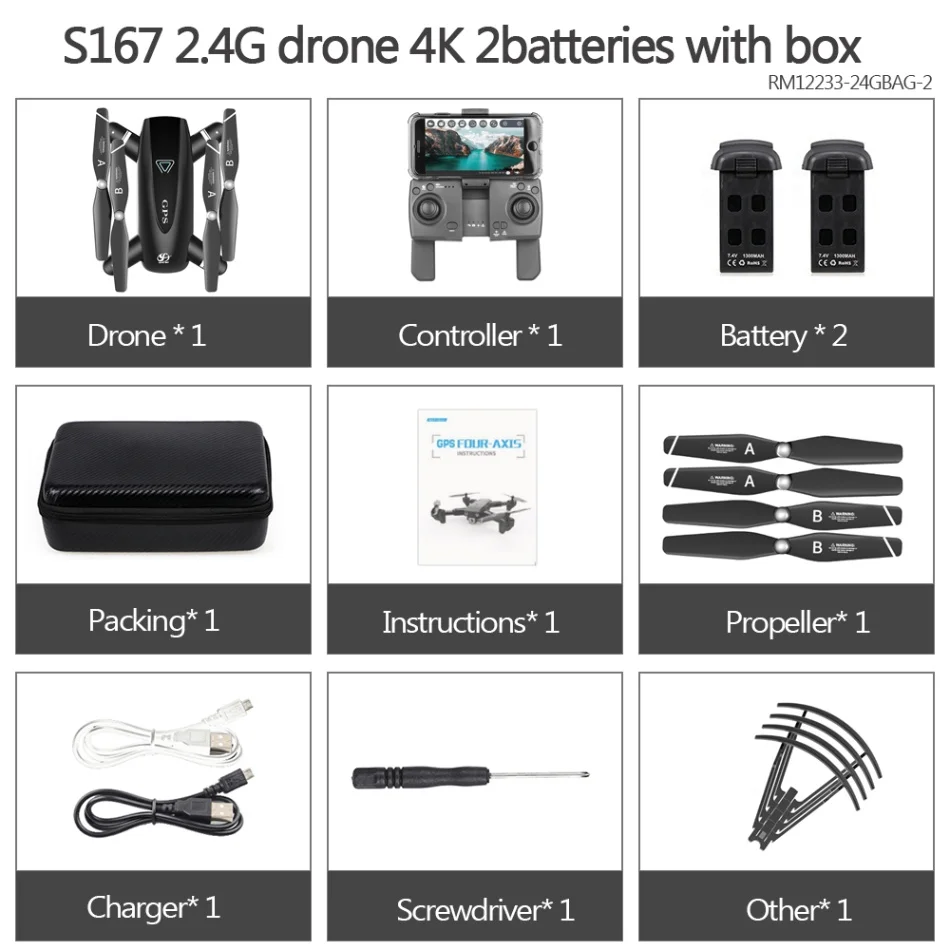 2.4G 2B With Bag CSJ S167GPS Дрон с камерой 4K камера 5G Wi-Fi FPV Дрон точка полета жестом Фото Видео авто возврат дома RC Квадрокоптер - Цвет: 2.4G 2B With Bag
