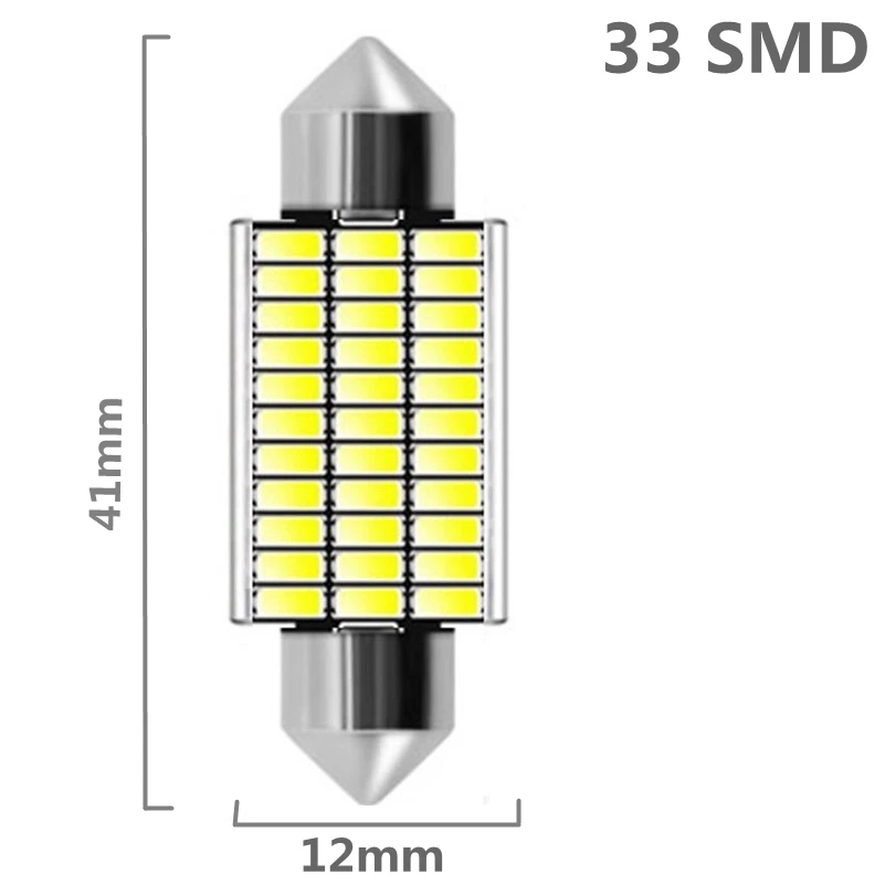 Гирлянда 31 мм 36 мм 39 мм 41 мм светодиодный светильник C5W C10W супер яркий 4014 SMD Canbus без ошибок авто Интерьер Doom лампа автомобильный Стайлинг светильник