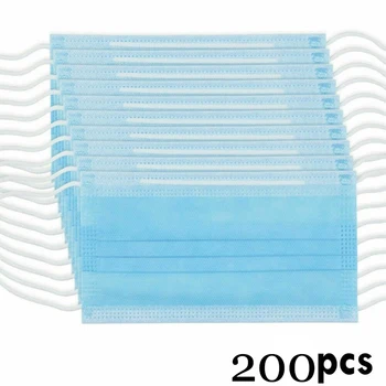 

New Arrival Disposable Mask 10/50/100Pcs/Pack Nonwoven Breathable Single-use 3 Layer Mouth Dust 3ply Face Masks Shields