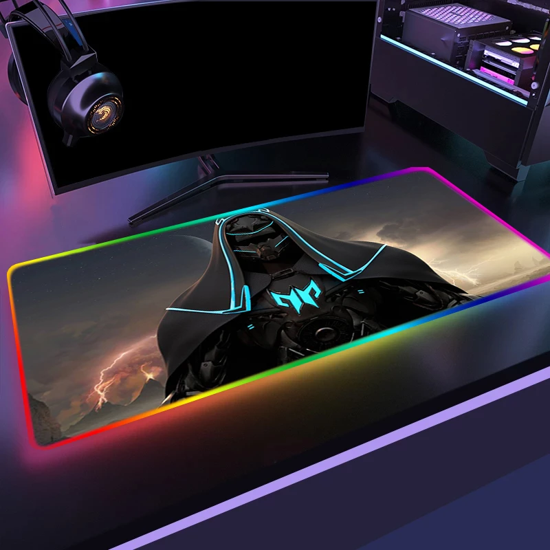 Acer Predator Xxl Mouse Pad Gamer Rgb Anime Mousepad Xl Led Desk Accessory Pc Gamer Complete Deskmat Keyboard Gaming Laptop Mat Mouse Pads Aliexpress