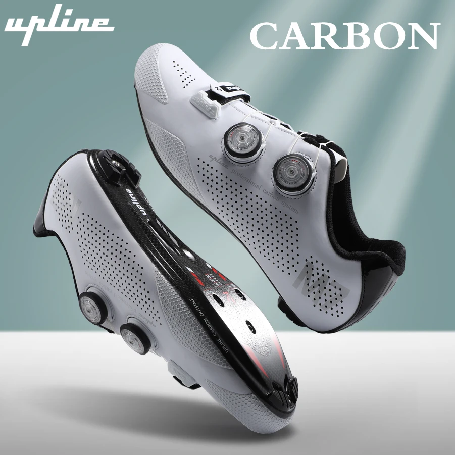 UPLINE 14 level hardness carbon fiber sole road bike professional self-locking cycling shoes Compatible cycling shoes