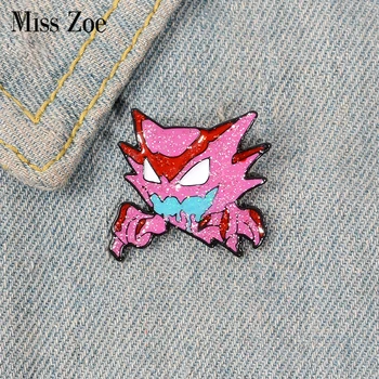 

Haunter Enamel Pin Custom Glitter Ghost Brooches Badge Bag Shirt Lapel Pin Buckle Cartoon Animal Jewelry Gift for Kids Friends