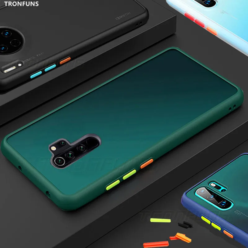 Матовый чехол контрастных цветов для Xiaomi Redmi Note 7 8 Pro 6 8A K20 Mi 9 Lite 9t CC9 cc9e A3 прозрачный