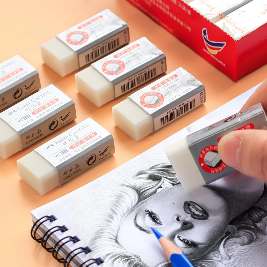 Карандаш ластик Faber Castell резиновый для студентов офисных школьных письменных