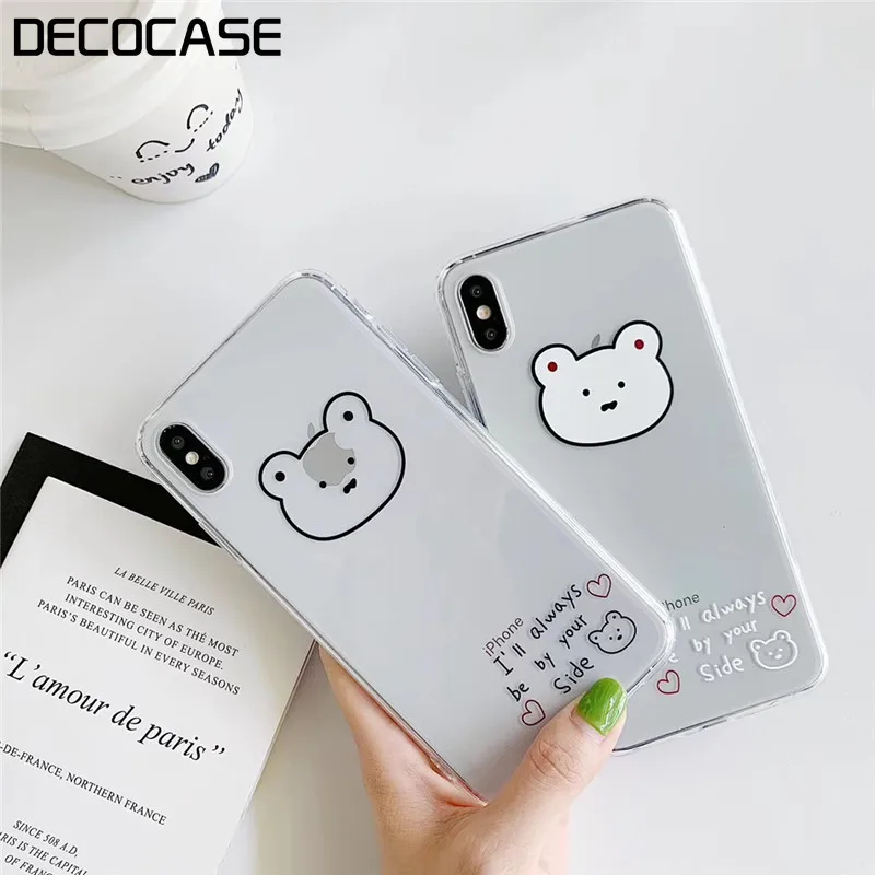 DECOCASE Bear Quotes прозрачный ТПУ чехол для телефона iphone 6 6s 7 8 Plus X XR XS Max чехлы |