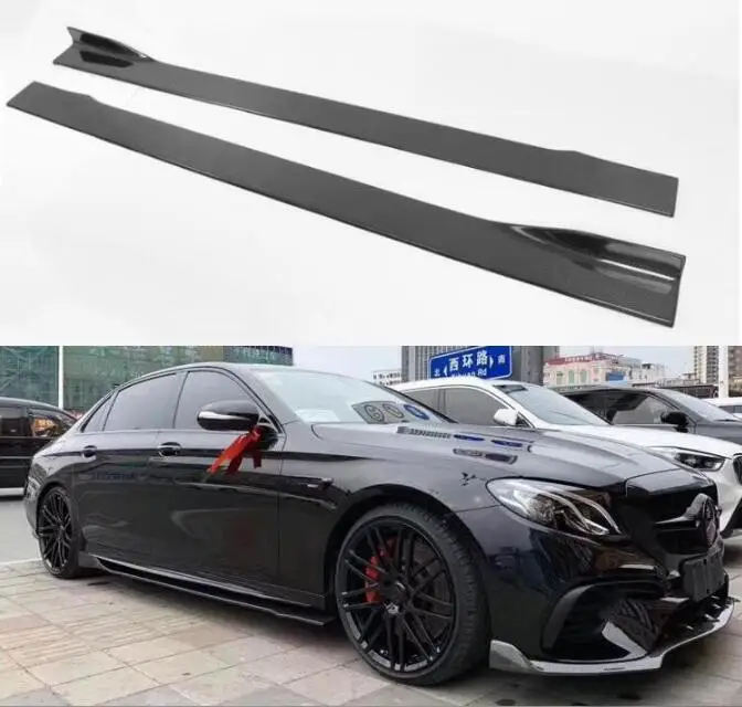 Комплект боковых юбки из настоящего углеродного волокна чехол для губ Mercedes-Benz W212