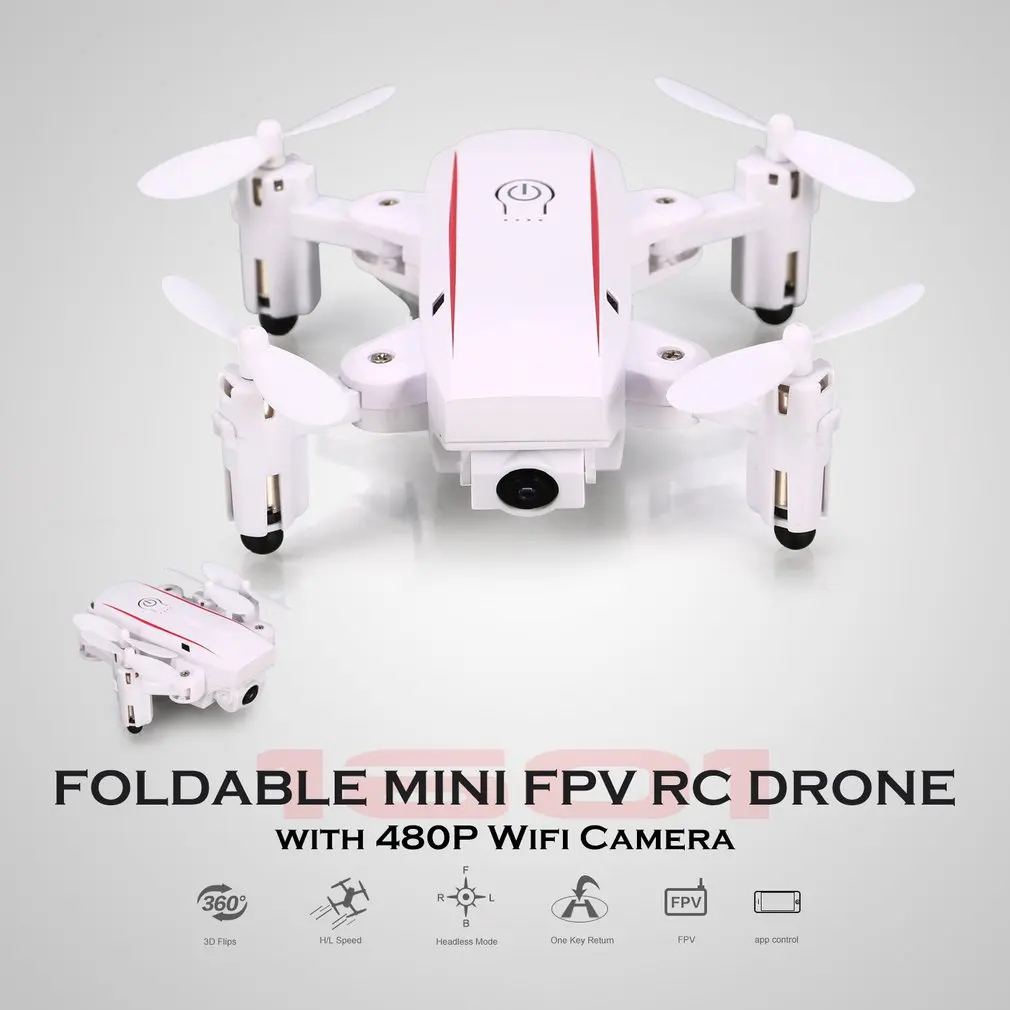 Складной мини RC Дрон с 480 P/720 P Камера 2,4 г р/у Дрон Профессиональный RC FPV Wi-Fi Micro Квадрокоптер с режимом headless удержания высоты