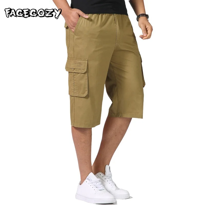 

Facecozy Men Summer Sports Hiking Shorts Male Casual Cotton Cargo Shorts Ourdoor Camping Fishing Trekking Hunting Cropped Pants