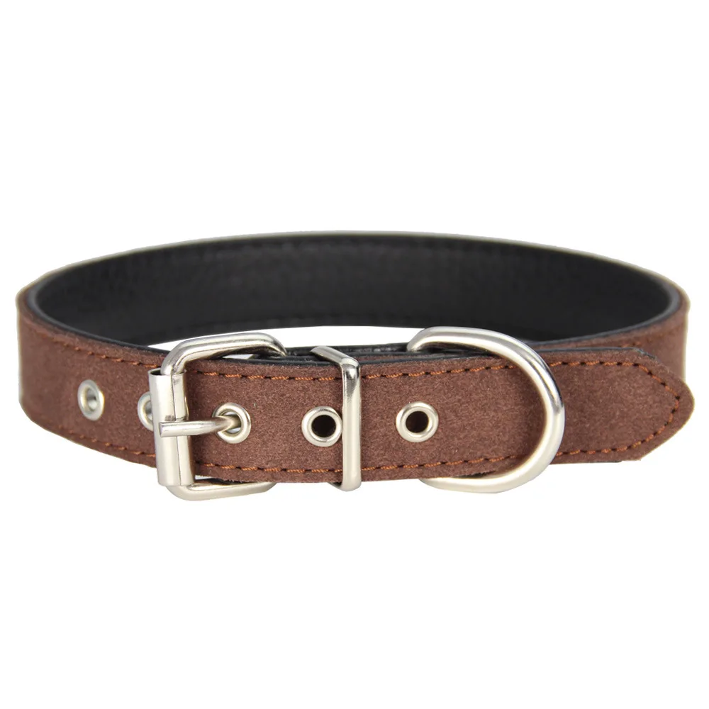 Pet Dog Collar Leather Adjustable Dogs Cats Collars Control Handle Training Pet Puppies Kittens Collar Pet Supplies Products