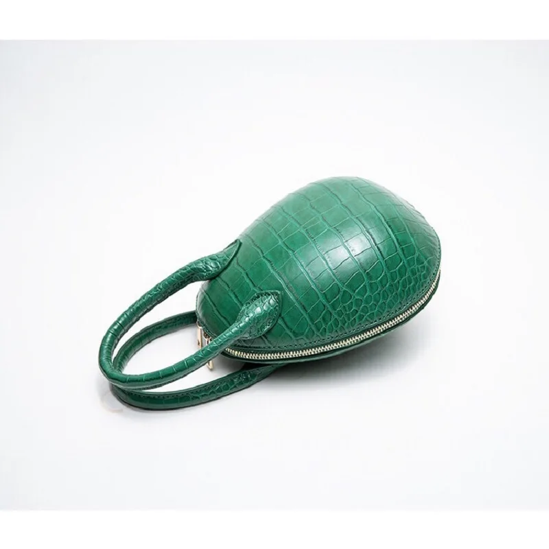 Egg Bag With Chain Strap Panelled Crocodile Design IPhone Bag Women Small Messenger Bags Leather Crossbody Purses and Handbags