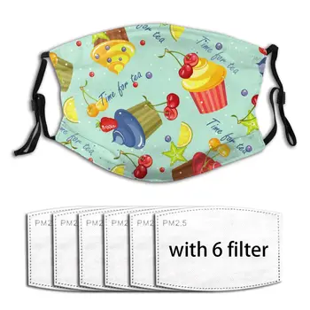 

Air Pollution Cupcake Pattern Mask Filter Face Mouth Mask Men Women Daily Supplies Windproof