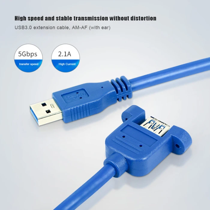 Горячий USB3.0 удлинитель мужчин и женщин с винтовым креплением разъем для ПК жесткий диск
