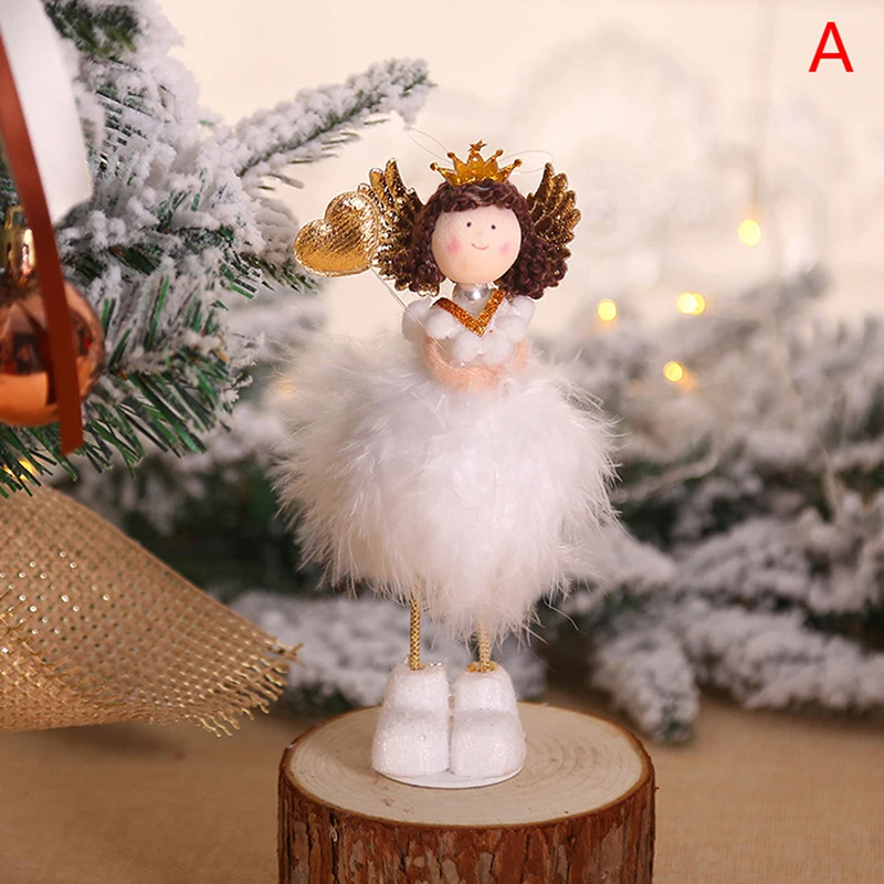 Рождественский плюшевый стоящий Ангел Кукла Настольный орнамент праздничные фигурки подарок для мальчиков и девочек рождественские украшения для дома