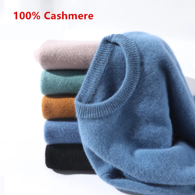 100% Cashmere Sweater Men Pullover 2022 Autumn Winter Soft Warm Jersey Hombre Jumper Pull Homme Knitted Sweaters mens hooded cardigan