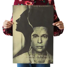 [A314] Бенджамин Кнопка Ретро плакат из крафт-бумаги экран для помещений кафе декоративная живопись