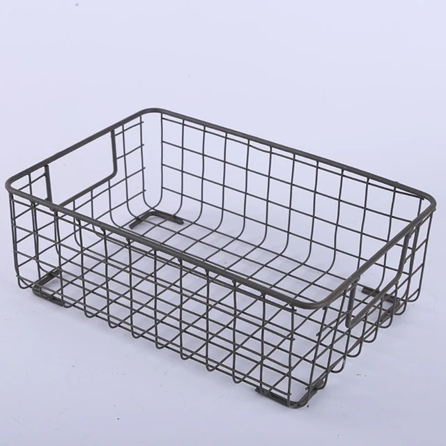 Kreatív Fém Huzal -Tároló Kosár Fogantyúk Kovácsoltvas Művészet Gyümölcs Zöldség Snackek Tartó Sundries Konténer Konyha - Image 4