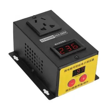 

4000W High Accuracy Adjustable Variable Thyristor Electronic Voltage Regulator AU Plug 220V for Household Appliances