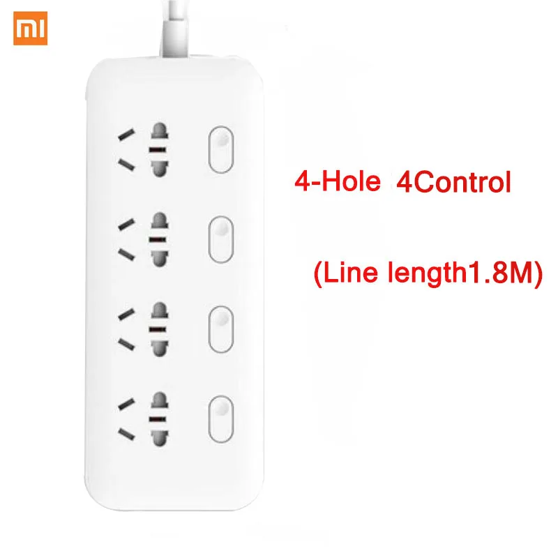 Xiao mi силовая лента 2.1A Быстрая зарядка 3 USB удлинительная розетка 6 розеток адаптер США Великобритания ЕС AU mi силовая полоса - Цвет: 4-Hole 4control