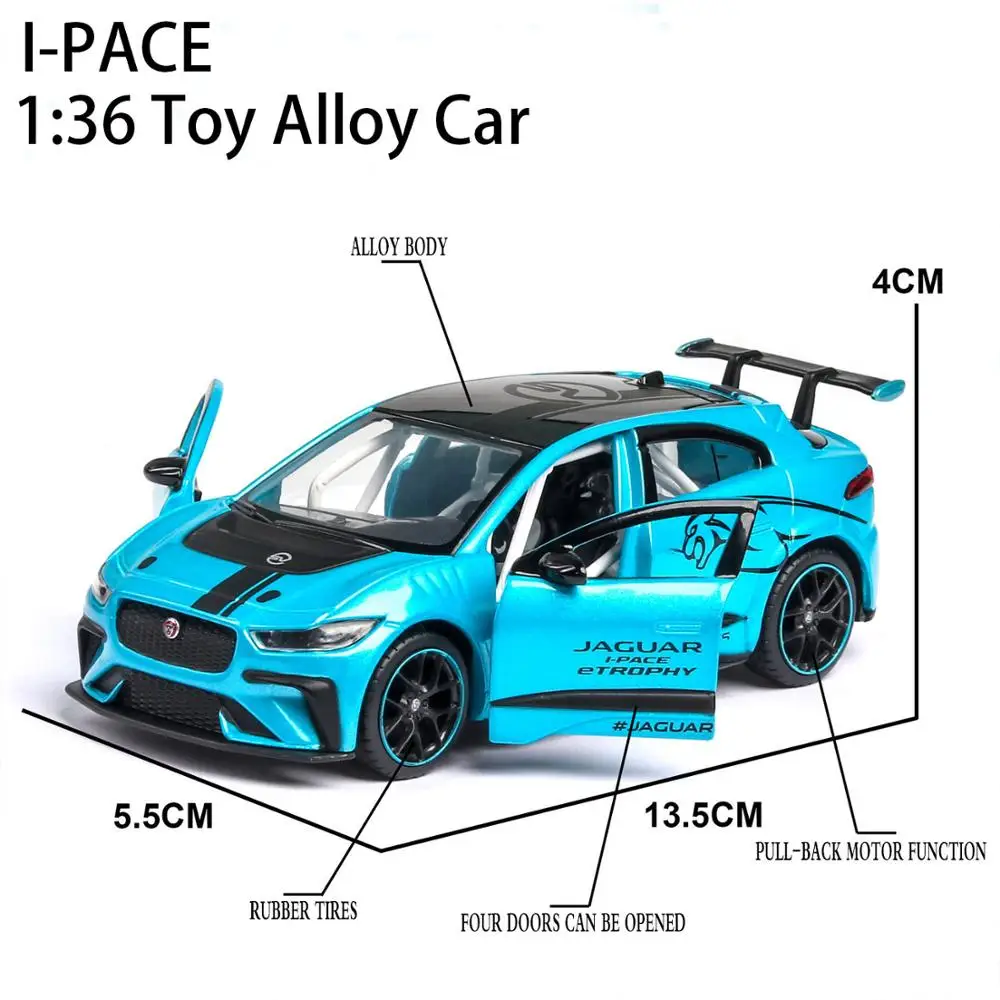 

Scalextric Car Race Hot Alloy Diecast Jaguar Model Car 1:32 Children Metal Toys Pull Back Machinery For Kids Birthday Gifts