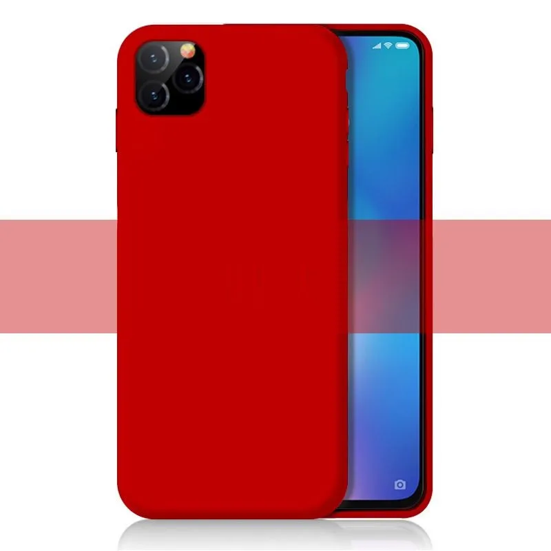 Мягкий жидкий силиконовый чехол для iPhone X XS Max XR 11 Pro Max чехол для iPhone 7 8 6 6s Plus, однотонный чехол - Цвет: Красный
