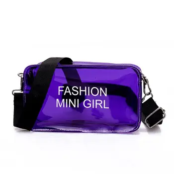 

Women Small Bag Jelly Transparent Square Shoulder Bag Female Mini Crossbody Bag
