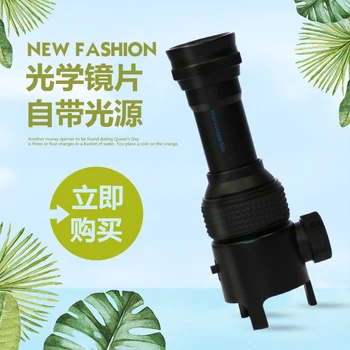 

50 times magnifying glass with lamp with scale LED reading microscope identification of wenwan amber rosewood