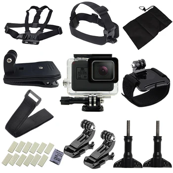 

15 in 1 For Gopro Hero 5 Waterproof Equipment Outdoor Shooting Suit For SJCAM Sports Camera For All Models