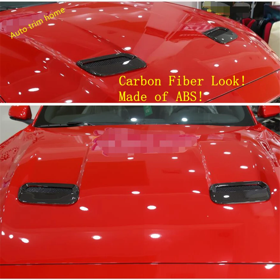

Lapetus Front Up Engine Hood Air Conditioning AC Vent Outlet Cover Trim Fit For Ford Mustang 2018 2019 2020 ABS Auto Accessories