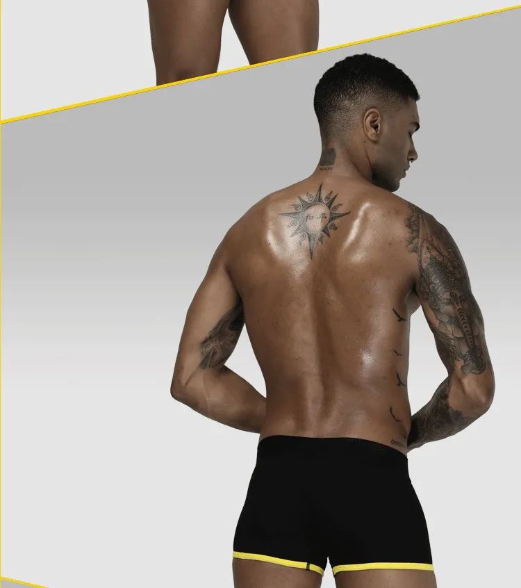Aismz 4Pcs/lot Sexy Men Underwear Boxer Stripe Mens Underpants Cotton Soft Under Wear Boxers Shorts Cueca Male Panties az167