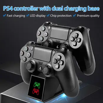 

USB Charging Stand Durable Sturdy Double Charging Bracket Controller Charger for PS4 Pro Slim / PS4 Pro Handle Stands