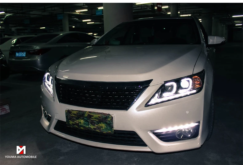 Чехол для автомобиля для Toyota Camry фары 2012- светодиодная фара дальнего света Camry DRL Объектив двойной луч H7 HID Xenon bi xenon объектив