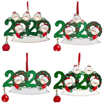 

2020 Christmas Decorations Ornament Christmas Tree Pendants Personalized Pandemic Survivor Family Xmas Tree Hanging Baubles kit