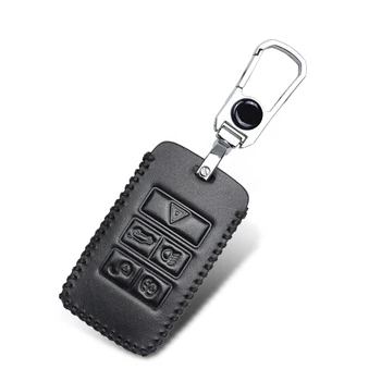 

Leather Car Key Ring Cover For Land Rover A9 Range Rover Evoque Freelander 2 Discovery Sport 4 Vogue X8 XFR LR4 For Jaguar XE XJ