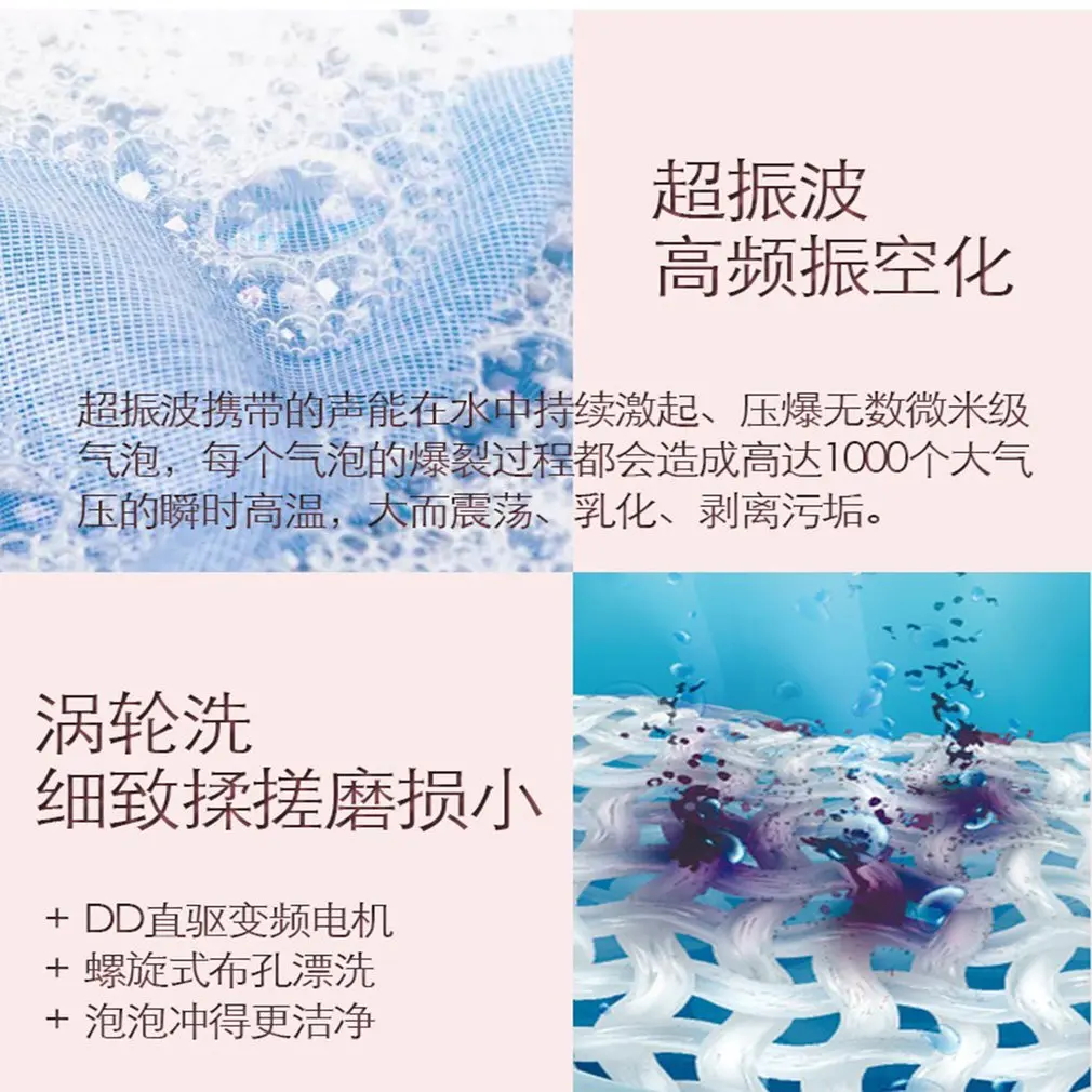 Mini Portable Ultrasonic Turbine Washing Machine Foldable Bucket Type USB Laundry Clothes Washer Cleaner for Home Travel