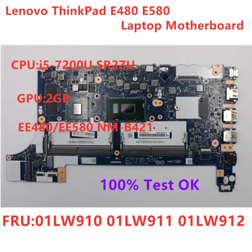Оригинальная материнская плата для ноутбука Thinkpad E480 E580 независимая видеокарты