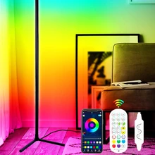 

RGB Corner Lamp LED Corner Floor Light Matte Black Modern Tall Mood Light with Music Sync Bluetooth Remote Control Smart App New